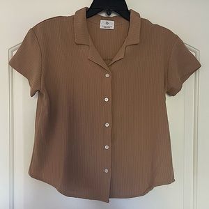 Brown collared shirt